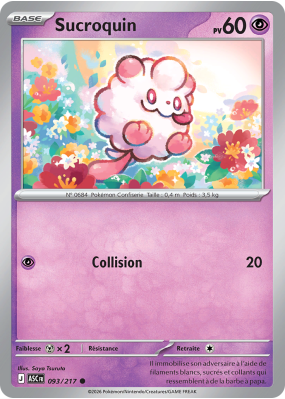 Carte Pokémon Sucroquin 093/217 Commune Héros Transcendants