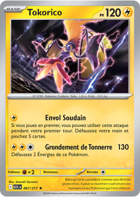 Carte Pokémon Tokorico 067/217 Rare Héros Transcendants