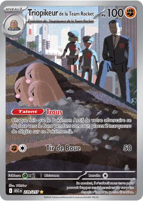 Carte Pokémon Triopikeur de la Team Rocket 239/217 AR Héros Transcendants