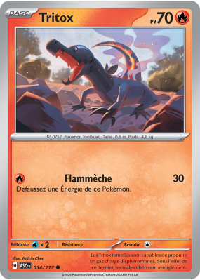 Carte Pokémon Tritox 034/217 Commune Héros Transcendants