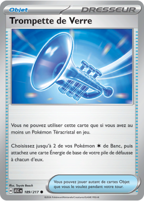 Carte Pokémon Trompette de Verre 189/217 Commune Héros Transcendants