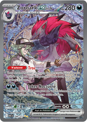 Carte Pokémon Zoroark-ex de N 286/217 Alternative Héros Transcendants