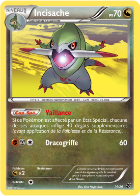 Carte Pokémon Incisache 14/20 Aucune Coffre des Dragons