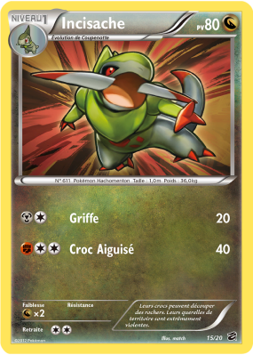 Carte Pokémon Incisache 15/20 Aucune Coffre des Dragons
