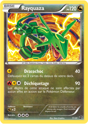 Carte Pokémon Rayquaza 11/20 Aucune Coffre des Dragons