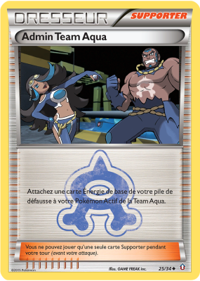 Carte Pokémon Admin Team Aqua 25/34 Peu commune Double Danger