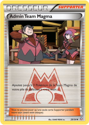 Carte Pokémon Admin Team Magma 29/34 Peu commune Double Danger