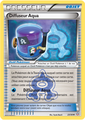 Carte Pokémon Diffuseur Aqua 23/34 Peu commune Double Danger