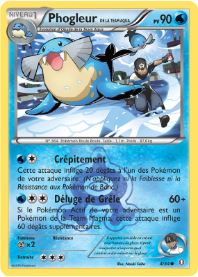 Carte Pokémon Phogleur de la Team Aqua 4/34 Commune Double Danger