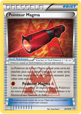Carte Pokémon Pointeur Magma 24/34 Peu commune Double Danger