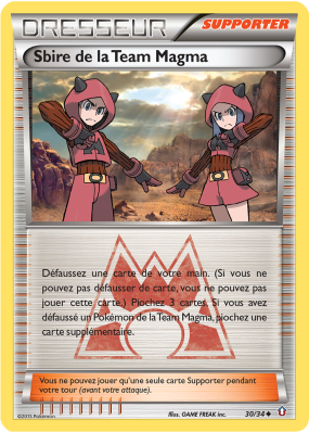 Carte Pokémon Sbire de la Team Magma 30/34 Peu commune Double Danger