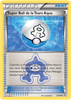 Carte Pokémon Super Ball de la Team Aqua 27/34 Peu commune Double Danger