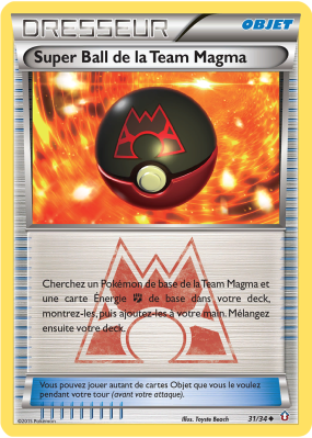 Carte Pokémon Super Ball de la Team Magma 31/34 Peu commune Double Danger