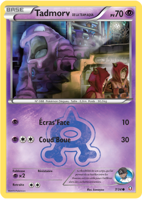 Carte Pokémon Tadmorv de la Team Aqua 7/34 Commune Double Danger