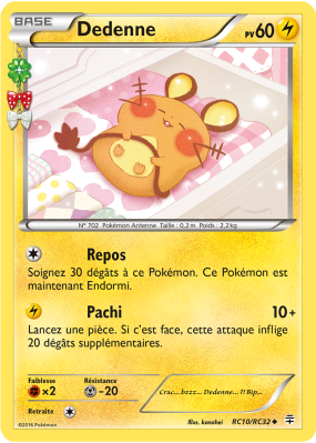 Carte Pokémon Dedenne RC10/RC32 Peu commune Générations (JCC)