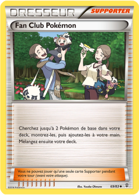 Carte Pokémon Fan Club Pokémon 69/83 Peu commune Générations (JCC)