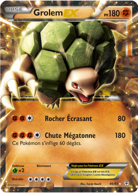 Carte Pokémon Grolem-EX 46/83 Ultra Rare Générations (JCC)