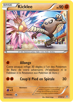 Carte Pokémon Kicklee 47/83 Rare Générations (JCC)