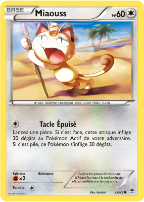 Carte Pokémon Miaouss 53/83 Commune Générations (JCC)