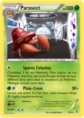 Carte Pokémon Parasect 7/83 Rare Générations (JCC)