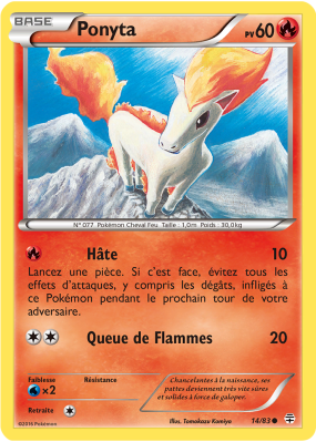 Carte Pokémon Ponyta 14/83 Commune Générations (JCC)