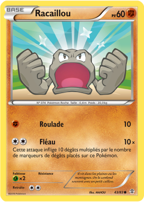 Carte Pokémon Racaillou 43/83 Commune Générations (JCC)