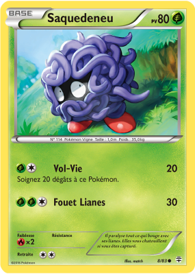 Carte Pokémon Saquedeneu 8/83 Commune Générations (JCC)