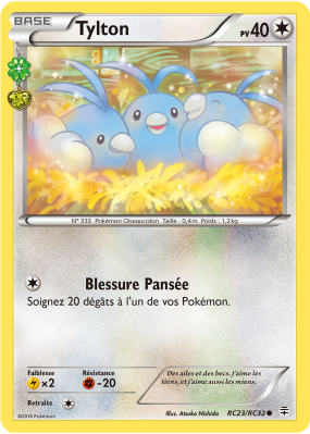 Carte Pokémon Tylton RC23/RC32 Commune Générations (JCC)