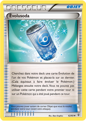 Carte Pokémon Évolusoda 62/83 Peu commune Générations (JCC)