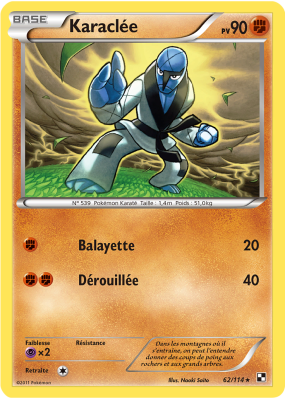 Carte Pokémon Karaclée 62/114 Rare Noir & Blanc (JCC)