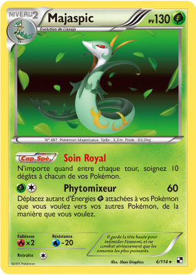 Carte Pokémon Majaspic 6/114 Holographique Noir & Blanc (JCC)