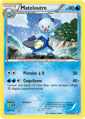 Carte Pokémon Mateloutre 29/114 Peu commune Noir & Blanc (JCC)