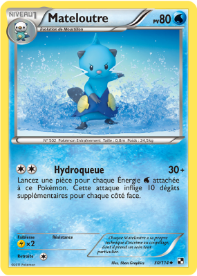 Carte Pokémon Mateloutre 30/114 Peu commune Noir & Blanc (JCC)
