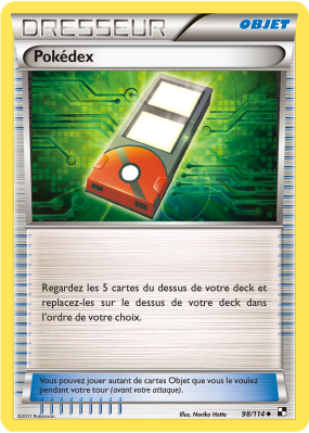 Carte Pokémon Pokédex 98/114 Peu commune Noir & Blanc (JCC)