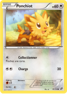 Carte Pokémon Ponchiot 81/114 Commune Noir & Blanc (JCC)
