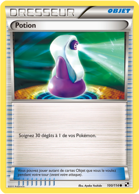 Carte Pokémon Potion 100/114 Commune Noir & Blanc (JCC)