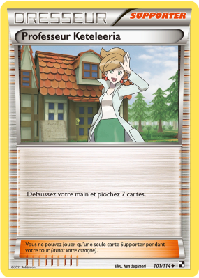 Carte Pokémon Professeur Keteleeria 101/114 Peu commune Noir & Blanc (JCC)