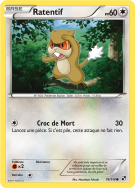 Carte Pokémon Ratentif 78/114 Commune Noir & Blanc (JCC)