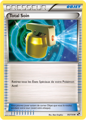 Carte Pokémon Total Soin 95/114 Peu commune Noir & Blanc (JCC)