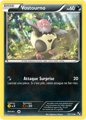Carte Pokémon Vostourno 72/114 Peu commune Noir & Blanc (JCC)