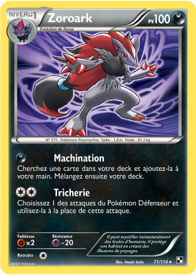 Carte Pokémon Zoroark 71/114 Holographique Noir & Blanc (JCC)
