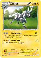 Carte Pokémon Zéblitz 42/114 Peu commune Noir & Blanc (JCC)