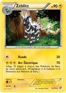 Carte Pokémon Zéblitz 43/114 Rare Noir & Blanc (JCC)