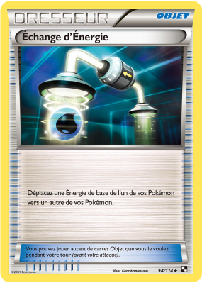 Carte Pokémon Échange d'Énergie 94/114 Peu commune Noir & Blanc (JCC)