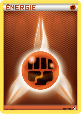Carte Pokémon Énergie Combat 110/114 Rare Noir & Blanc (JCC)
