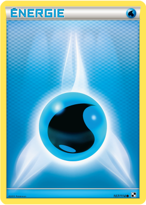 Carte Pokémon Énergie Eau 107/114 Commune Noir & Blanc (JCC)