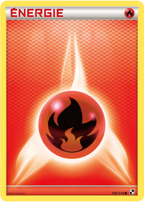 Carte Pokémon Énergie Feu 106/114 Commune Noir & Blanc (JCC)