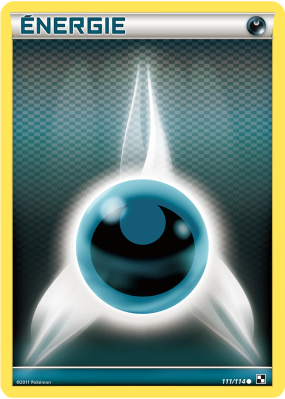 Carte Pokémon Énergie Obscurité 111/114 Commune Noir & Blanc (JCC)
