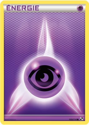 Carte Pokémon Énergie Psy 109/114 Commune Noir & Blanc (JCC)