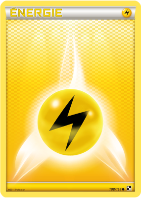 Carte Pokémon Énergie Électrique 108/114 Commune Noir & Blanc (JCC)